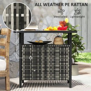 Mobiletto Rustico in Rattan con Design Chiudibile a Chiave - Product Image 2