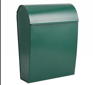 Buzón de pared metálico verde premium con recubrimiento en polvo, diseño de acceso frontal impermeable para almacenamiento de correo en exteriores. - Product Image 4