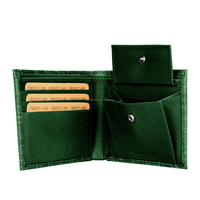 Portefeuille à deux volets pour hommes de qualité supérieure porte-monnaie en cuir de crocodile exotique fermeture ouverte courte utilisation quotidienne doublure en polyester portefeuilles en gros