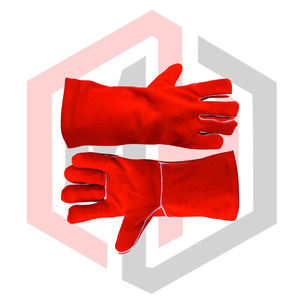 ถุงมือหนังวัวสีแดงทนความร้อน, ถุงมือหนัง, ถุงมือช่างเชื่อม, ถุงมือกันความร้อน, ถุงมือป้องกันไฟ, ถุงมือสำหรับงานบาร์บีคิว - Product Image 4