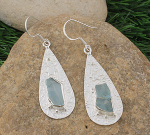 Sterling <b>Silver</b> Plated Luxury Drop <b>Earrings</b> Rhodium Finish <b>Long</b> Lasting Women Wholesale - Product Image 2
