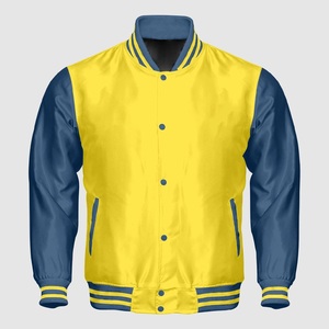 High Quality <b>Mens</b> Varsity <b>Jacket</b> Cotton Polyester Stand Collar Casual Autumn Winter <b>Jacket</b> Custom Logo OEM Breathable Outerwear - Product Image 1