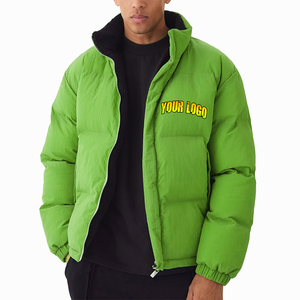 Veste d'hiver rembourrée en duvet imperméable, légère et surdimensionnée, avec design et logo personnalisés OEM pour hommes - Product Image 5
