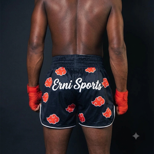 Pantalones Cortos Deportivos para Hombre, Talla Grande, Secado Rápido, 100% Poliéster, para Entrenamiento de Muay Thai y MMA, con Logotipo Frontal, Ajuste Atlético, Marca Erni Sports - Product Image 3
