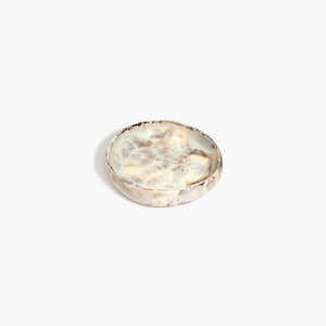 Tazón de Resina Marrón y Crema Hecho a Mano, Plato Decorativo Artístico para el Hogar, Vajilla y Centro de Mesa - Product Image 3