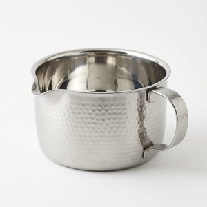 Handmade 20 cm SS304 Satin Exterior Hammered Bowl Pour Lip Sirka Batter Bowl for Home Decor and Hotel Use Made of <b>PC</b> Material - Product Image 6