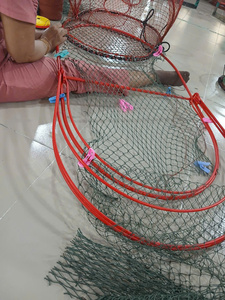 SOTAVILLE Jaula de Pesca Plegable de Acero Galvanizado de Alta Resistencia con Monofilamento de PE, Doble Nudo, Resistente a la Abrasión, para Langosta, Cangrejo y Peces - Product Image 5