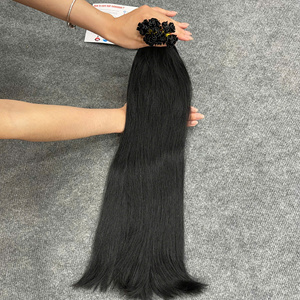 Straight <b>K</b> <b>Tip</b> Hair <b>Extension</b> Black Color 100% Vietnam Human Hair Hot Supplier - Product Image 3