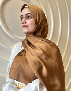 Premium Satin Feel Plain Hijab Scarf <b>Silk</b> Feel <b>Head</b> <b>Wrap</b> Custom OEM ODM Textile Manufacturer - Product Image 3