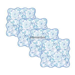 Servilletas de Tela de Algodón Personalizadas de Alta Calidad con Borde Festoneado, Decorativas para Restaurante, Cuadradas, Bordadas, Combinables, Estilo Indio - Product Image 1