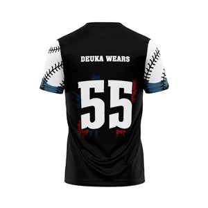 OEM Custom Sublimation Printing Breathable Baseball Jersey Short Sleeve <b>T</b>-<b>Shirt</b> 100%<b>Polyester</b> Moisture Wicking Team Training - Product Image 2