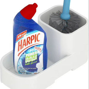 ชุดแปรงขัดห้องน้ำพร้อมที่วางในตัว พร้อมที่เก็บขวดน้ำยาทำความสะอาด ไม้ขัดห้องน้ำ และฐานตั้งพื้น - Product Image 1