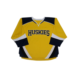 Wholesale OEM <b>Ice</b> Hockey Jersey Mesh Fabric Tackle Twill Embroidery Custom Name Number Lace Up V Neck Sports Team Wear Jersey - Product Image 4