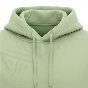 Sweat à capuche court unisexe pour homme, 100% coton épais, brodé, streetwear, hiver, surdimensionné, couleur personnalisée, haute qualité - Product Image 4