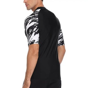 <b>Top</b> Selling Men's Short Sleeve Rashguard <b>Swimsuit</b> Quick Dry Fitness Surf T-Shirt Customized Design Customized Logo Printing - Product Image 1