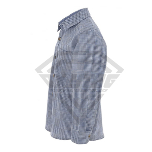 Camisa de vestir premium con cuello alto, estilo bávaro alemán, con estampado a cuadros, manga larga, de algodón, para hombre, ideal para el Oktoberfest alpino. - Product Image 5
