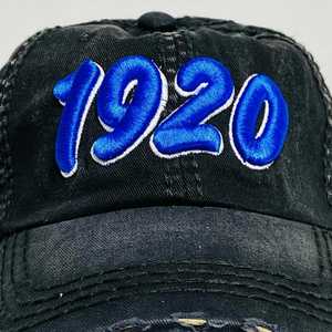 หมวกแก๊ปยีนส์สีดำ Zeta Phi Beta 1920 ปักลายสีน้ำเงิน หมวกเบสบอลสำหรับชมรมนักศึกษา สายปรับได้ สไตล์ลำลองสำหรับผู้หญิง - Product Image 3