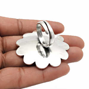 Gorgeous Handmade Jewelry In 925 Sterling Silver Flower Design Multi Turquoise Gemstone <b>Adjustable</b> <b>Ring</b> For Weddings Engagements - Product Image 3
