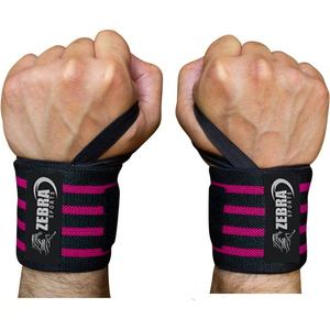 Custom Logo Lightweight High <b>Stretch</b> Elastic Padded Compression Gym Yoga Powerlifting Weightlifting Custom Made Wrist Band Wrist - Product Image 1