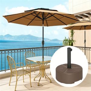 Base per Ombrellone da Esterno Marrone, Solo Base Quadrata per Terrazza con Supporto per Ombrelloni - Product Image 1