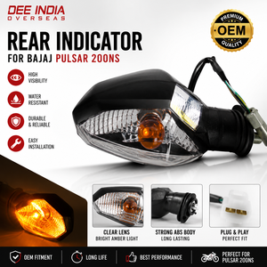 Feu clignotant arrière OEM pour moto Bajaj Pulsar 200 NS – Ensemble de remplacement de clignotant arrière - Product Image 2
