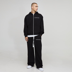 Prix de gros – Nouveauté 2026 – Ensemble de survêtement décontracté pour homme / Dernier modèle de survêtement de sport en coton à fermeture éclair intégrale pour homme - Product Image 2