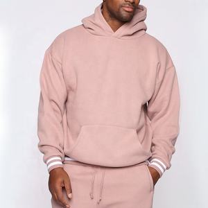 ชุดวอร์มกีฬาผู้ชายไซส์ใหญ่ ผ้าฝ้ายแท้ 100% สีชมพู แบบมีฮู้ด ผ้าฟลีซ สำหรับฤดูหนาว เหมาะสำหรับออกกำลังกายและเล่นกีฬา - Product Image 4