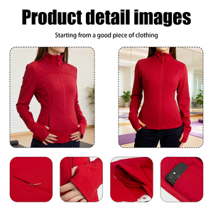 Yoga <b>Jacket</b> For Women's Lightweight Nylon Spandex <b>Workout</b> Sportswear Stretchy Fabric Zip Up Long Sleeve Yoga <b>Jacket</b> Women's - Product Image 5