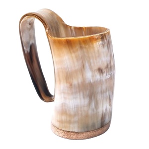 Drinking Real Buffalo Horn Mugs Food Grade Natural Viking Style Beer Mugs & Glasses Reusable Horn Mug For Travels & Picnic - Product Image 1