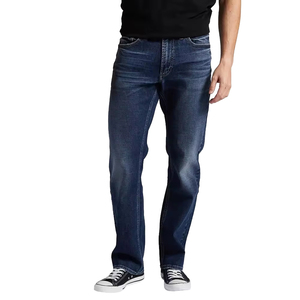 Custom Wholesale <b>Men's</b> Vintage Washed Denim <b>Jeans</b> Straight Fit 100% Cotton <b>jeans</b> - Product Image 5