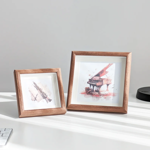 <b>Square</b> Wood Picture <b>Frame</b> with Mat Photo <b>frame</b> for Wall and Desktop Display by blossom craft india - Product Image 2