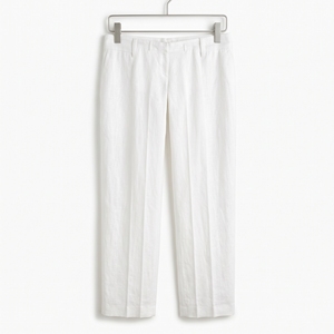 Pantalon droit en lin pour femme, style décontracté chic, respirant, idéal pour l'été – Vente en gros OEM/ODM, fabrication en usine, marque privée, faible MOQ - Product Image 2