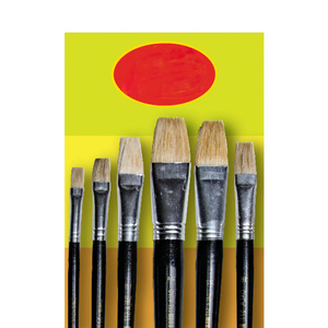 Pinceau plat série 577 poils de porc, ensemble de pinceaux, pinceau d'artiste en gros pinceau de peinture pinceaux d'artiste 16 # - Product Image 6