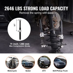 Set di 2 compressori per molle a spirale MacPherson per impieghi gravosi, 2646 libbre, strumento per riparazioni auto - Compressore per molle elicoidali sicuro - Product Image 2