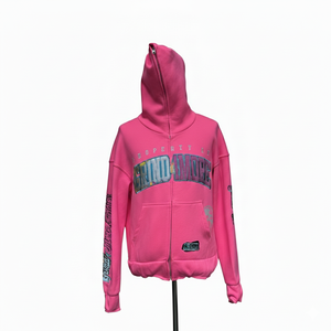 Sudadera con capucha para hombre, con logotipo bordado personalizado, de moda, más vendida, 100% algodón, estilo urbano, servicio OEM con MOQ bajo en muchos colores - Product Image 5