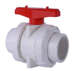 Válvula de Bola de Unión UPVC de 1/2 Pulgada de la Mejor Calidad, Conexión Roscada, PTFE de Alta Temperatura para Tratamientos de Suministro de Agua Industrial - Product Image 1