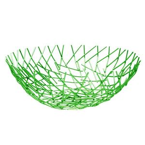 ชามผลไม้ลวดอลูมิเนียมสีเขียวดีไซน์เนอร์สำหรับห้องครัวชุบนิกเกิลดีไซน์ทันสมัยสำหรับโต๊ะทำด้วยมือ - Product Image 1