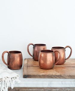 Ensemble de tasses en cuivre martelé Ruby Frontier, tasses à boisson réutilisables, mugs à cocktail haut de gamme, durables pour le service - Product Image 5