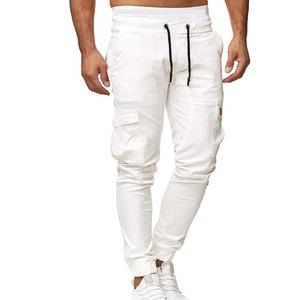 กางเกงลำลองผ้าฝ้ายผู้ชายสไตล์ใหม่สำหรับฤดูใบไม้ร่วง แฟชั่นผ้าแคนวาสสีพื้น ปิดด้วยเชือกผูก กันน้ำ ระบายอากาศได้ดี เหมาะสำหรับเล่นกีฬา - Product Image 6