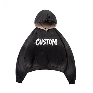 OEM Streetwear Hoodie Garment Dyed Hoodie Boxy Fit Hoodie Factory Price Bulk Orders - Product Image 1