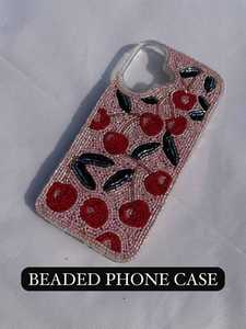 งานฝีมือ NOUSHAD เคสโทรศัพท์ทำมือประดับลูกปัดแก้ว ลายปักครอสติชรูปดอกไม้ ผ้าฝ้ายปักลาย - Product Image 2