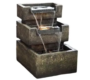 Outdoor Garden Backyard Decoration Corten Steel Water Fountain Wall Waterfall made in china