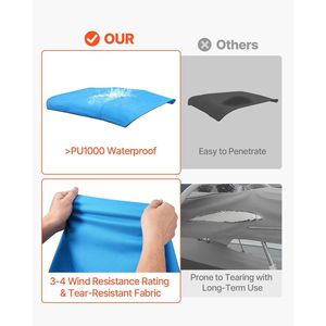 Tendalino Bimini per Barca a 4 Archi in Poliestere 600D, Impermeabile, Protezione Solare, con Borsa Portaoggetti, Ricambio Premium per Copertura Barca - Product Image 3