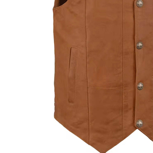 Chaleco de Cuero para Hombre, Diseño Personalizado, Resistente, de Invierno, de la Mejor Calidad, Chaleco de Cuero PU 2026, Cuello en V, Modelo Único, Gran Venta - Product Image 6