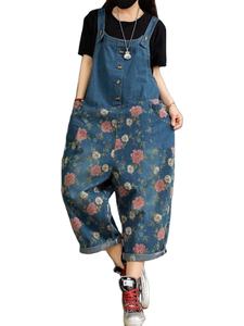 Meilleure salopette en denim Short vintage classique à boutons Style sans effort Salopette tendance Automne/Hiver - Product Image 6