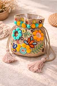 Bolso de mano artesanal con textura de pavo real y cadena de cuentas para mujer, bolsos de noche, bolso bordado de Glowin Fashion - Product Image 4