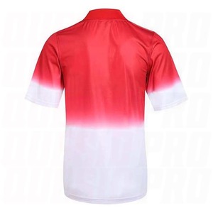 Soccer Jersey <b>Men</b> Red <b>White</b> Gradient V-Neck Short Sleeve Moisture Wicking Football Uniform Breathable Sport Apparel - Product Image 5