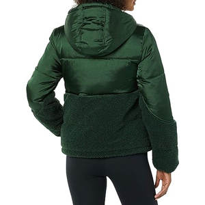 Chaqueta acolchada de forro polar Sherpa con cremallera completa para mujer, cálida y cómoda, abrigo de invierno aislado, ropa exterior informal para clima frío - Product Image 2