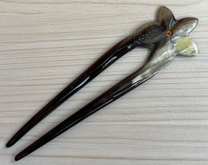 เครื่องประดับผมทำมือจากเขาควายขัดเงา เป็นมิตรกับสิ่งแวดล้อม  ไม้จัดแต่งทรงผม  ปิ่นปักผม  กิ๊บติดผม  สำหรับมืออาชีพ - Product Image 2