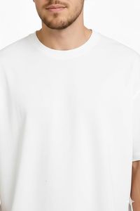 Camiseta de Jersey de Algodón Premium para Hombre, Tejido Transpirable, Corte Holgado, Estilo Casual Elegante y Moderno - Product Image 2
